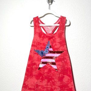 NWT Girls SO Patriotic Racerback Tank -  Size XL